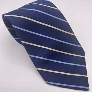 Brooks Brothers Golden Fleece Navy and Gold Striped Tie